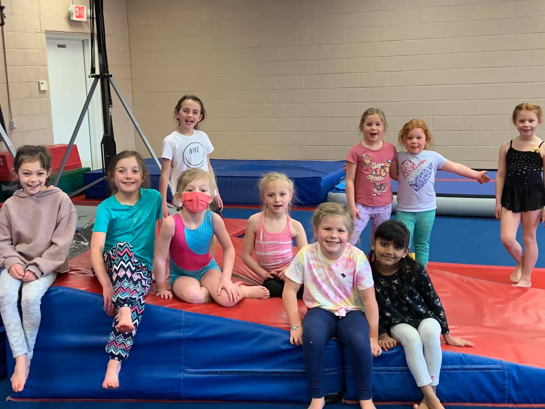 Preschool gymnastics class at The Flip Zone